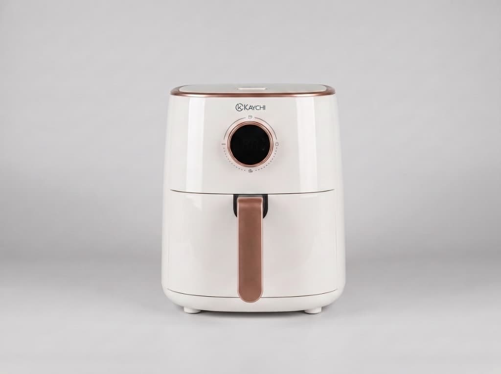Kaychi Digital Touch Air Fryer with Rose Gold Accent front view