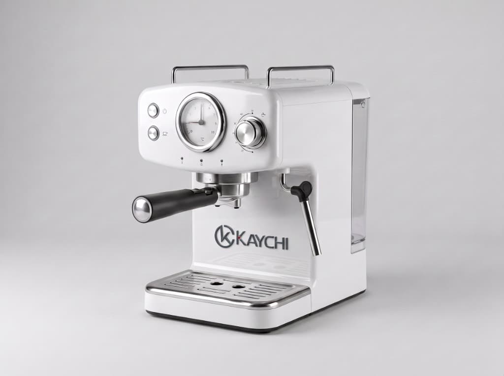 Kaychi Retro 20-Bar Espresso and Cappuccino Machine front perspective view